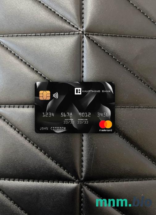 Iceland Kaupthing wygląd zdjęcia mastercard skan PSD + zdjęcie